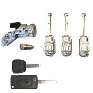 Schlosssatz mit HF-Plip-Schlüssel 3 Knopf – ab Orga Nr.14529 – 1623791980